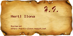 Hertl Ilona névjegykártya
